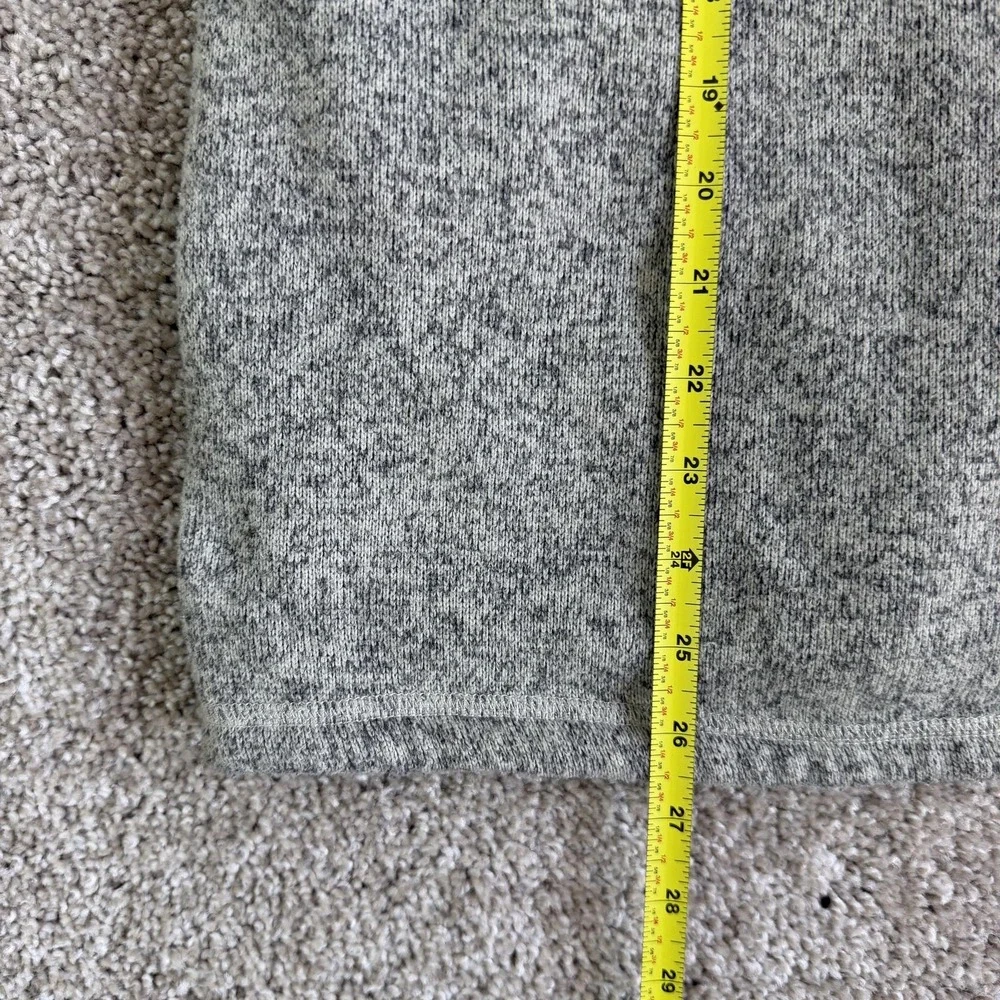The North Face Sweatshirt Mens Large Gray Fleece 1/4 Zip Mock Neck Pullover Logo
